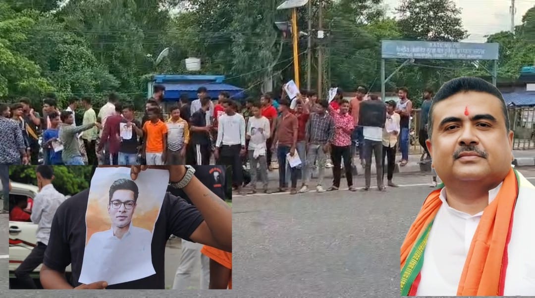 বিরোধী দলনেতাকে কালো পতাকা দেখিয়ে গো ব্যাক স্লোগান