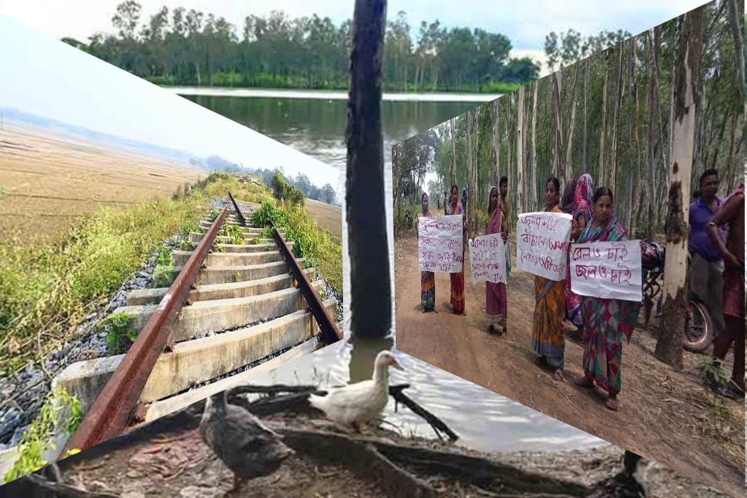 ভাবাদিঘি বাঁচাতে উত্তাল গ্রামবাসী, তারকেশ্বর–বিষ্ণুপুর রেল প্রকল্পের অচলাবস্থা