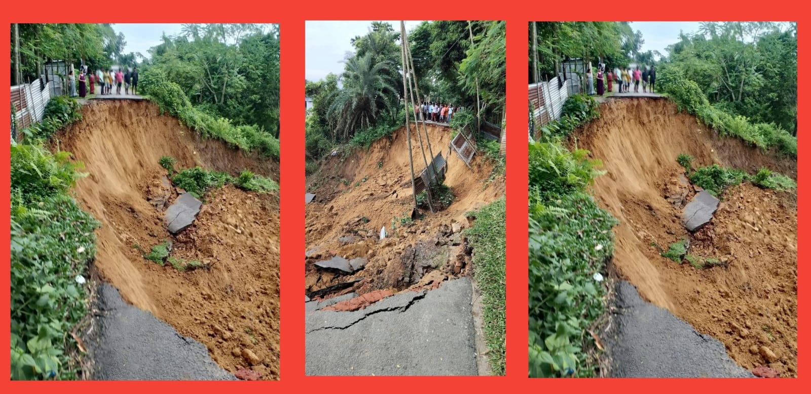 দীর্ঘদিনের অবহেলায় হুড়মুড়িয়ে ভাঙল রাস্তা, দেও নদীর গর্ভে কুমারঘাটের যোগাযোগ ব্যবস্থা