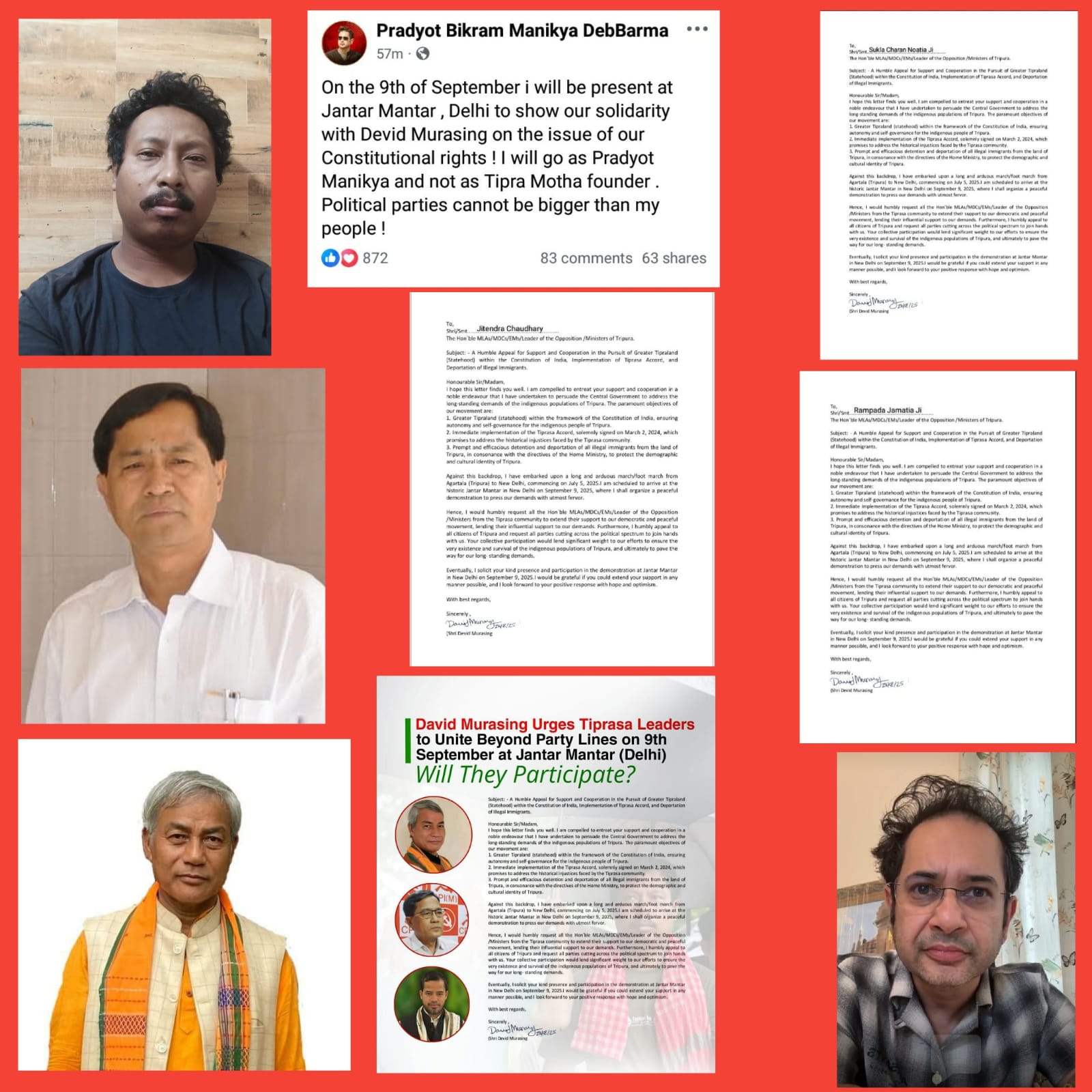 দিল্লির যন্তর মন্তরে গ্রেটার টিপ্রাল্যান্ডের দাবিতে বিক্ষোভ